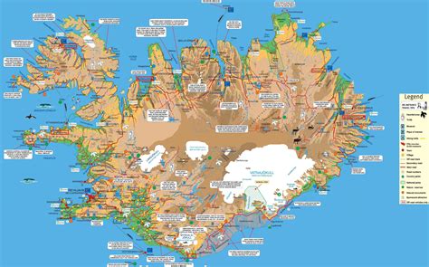 tourist map of iceland.